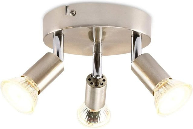 NETTLIFE Deckenstrahler aus Metall in Silber mit verstellbarem LED-Design im Industrial-Stil für GU10 Leuchtmittel - Bild 1