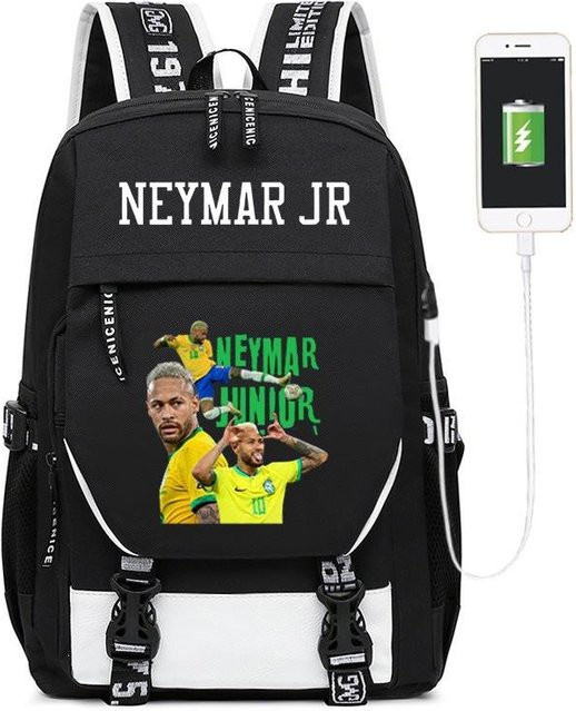 3-teiliges Schulrucksack-Set für Schüler in Schwarz aus Oxford-Stoff mit Schultasche und Federmäppchen - Bild 1