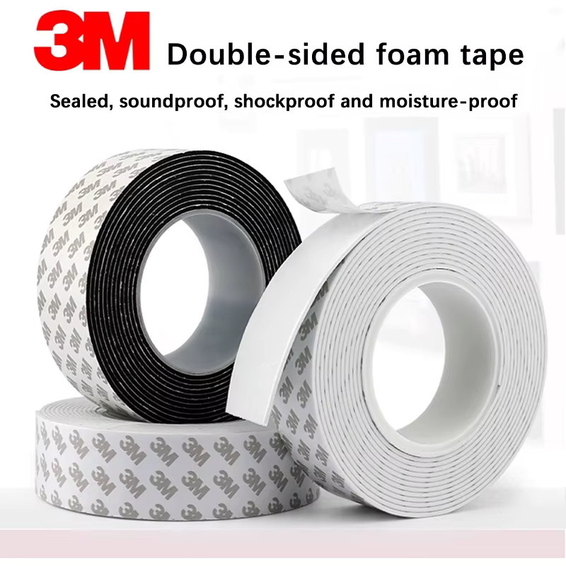 3M Doppelseitiges Schaumstoff-Klebeband in Weiß mit hoher Klebkraft und wasserfester Eigenschaft - Bild 2