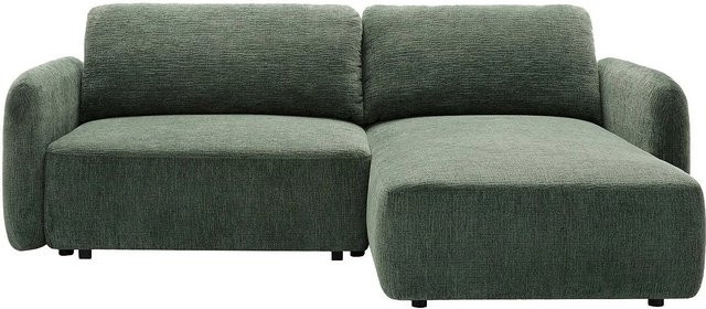 Plufati Schlafsofa in L-Form, Tannengrün, Breite: 230 cm - Bild 1