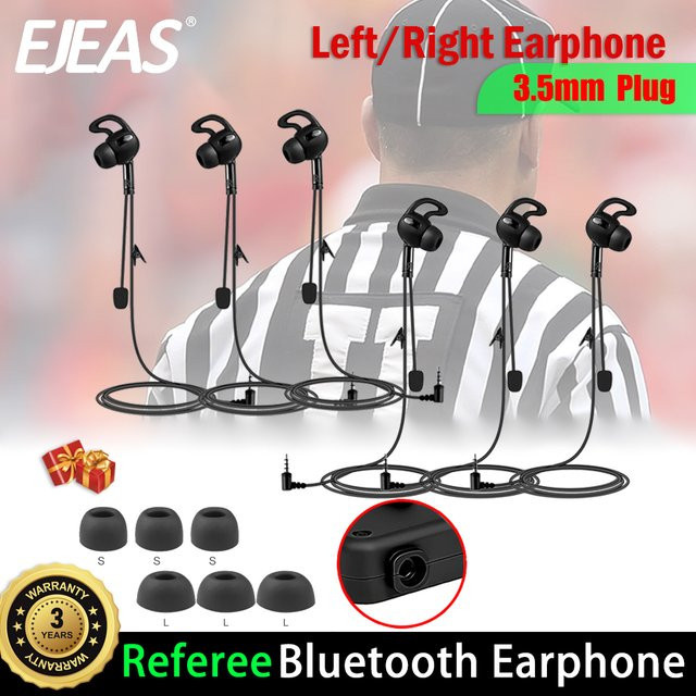 EJEAS Intercom Headset Vollduplex In-Ear-Kopfhörer mit 3,5 mm Klinke für V6C V4C FBIM in Schwarz - Bild 1