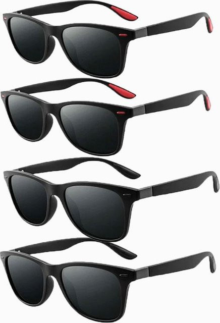 Vintage Sonnenbrille, rectangular, Unisex, Kunststoff, Vollrand, black - Bild 1