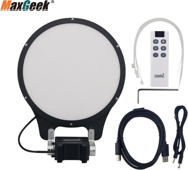TeSeek Gemini Field Flat Panel Elektrisches Flachbildfeld für astronomische Fotografie mit ASCOM-Steuerung und Kohlefaser-Elektrolinsenabdeckung in Schwarz - Bild 1