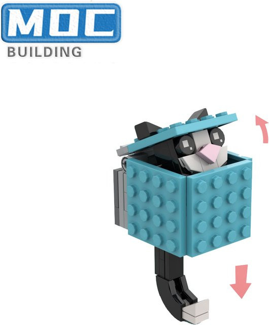 MOCBUILDING Box Cat Film und Fernsehen, Kreatives MOC-Puzzle, DIY - Bild 1