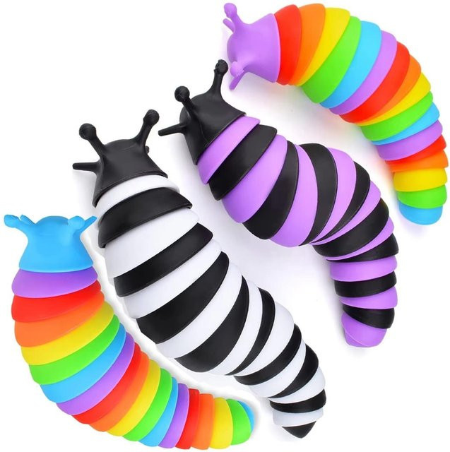 BC Pet Supplies Raupe Antistress Spielzeug, Gelenkiges 3D Fidget Spielzeug - Bild 1