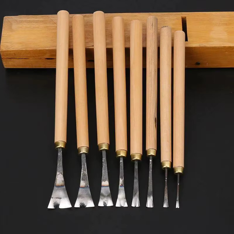 Holz Carving Meißel Set für DIY Schnitzarbeiten aus Holz, 3mm-30mm, Braun - Bild 2