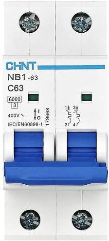 Chint NB1-63 Leitungsschutzschalter 2-polig 20A 6kA 240V/415V - Bild 1