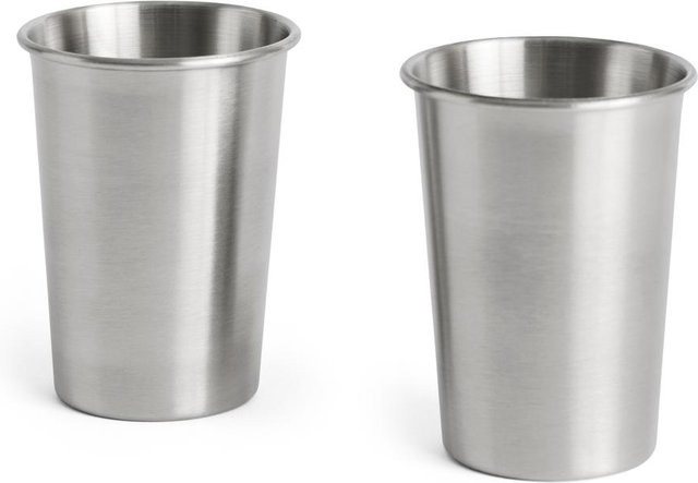 HAY Outdoor Market Tasse 2er Set Silber aus Edelstahl und Kunststoff - Bild 1