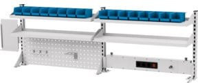 Stier Multiwandaufbau Lochwand in Weiß B: 200 cm, H: 65 cm - Bild 1