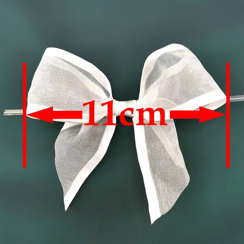 RIBBON HOUSE Organza-Schleifen für Mädchen in Weiß, 30 Stück, Breite: 11 cm - Bild 3