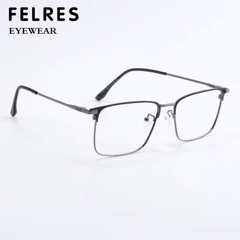 FELRES Lesebrille, Metall, Vollrand, rechteckig, Herren, Blaulichtfilter - Bild 2