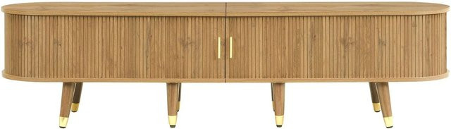 okwish TV Schrank mit Schiebetüren in Braun, B/T/H: 175 x 38 x 45 cm - Bild 1