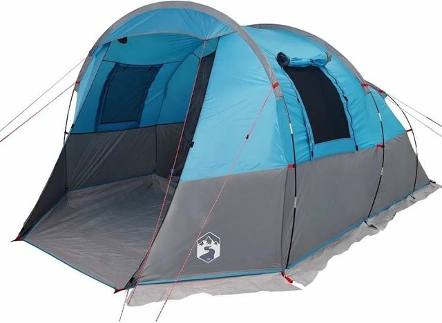 Furnicato Campingzelt als Tunnelzelt für 4 Personen in Blau, B/T/H: 455 x 265 x 194 cm - Bild 1