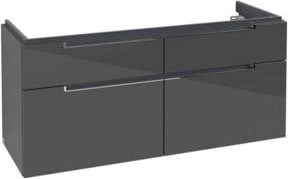 Villeroy & Boch Waschtischunterschrank Subway 2.0 in Glossy Grey, B/T/H: 128,7 x 59 x 44,9 cm - Bild 1