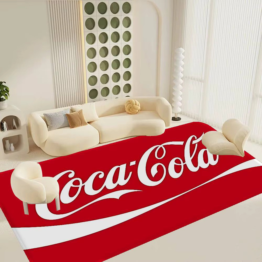 C-Cocas Vintage Logo Flurteppich in Rot, waschbar und rutschfest, rechteckig - Bild 3