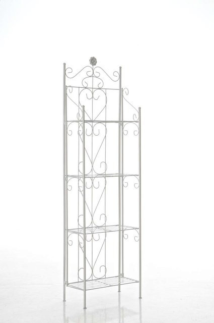 TPFGarden Standregal Emy aus Metall in Antik-Weiß für Garten, Balkon und Terrasse, B/T/H: 45,0 x 24,0 x 157,0 cm - Bild 1