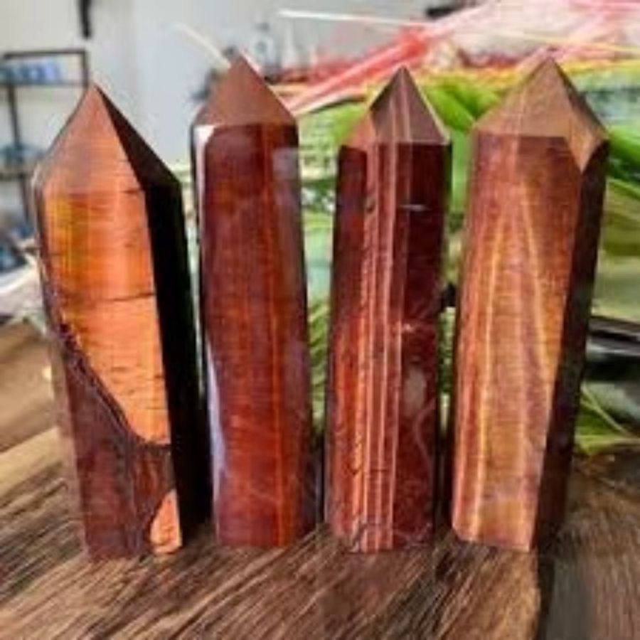 CrystalHola Tigerauge Obelisk Quarzkristall zur Reiki Heilung - Bild 4