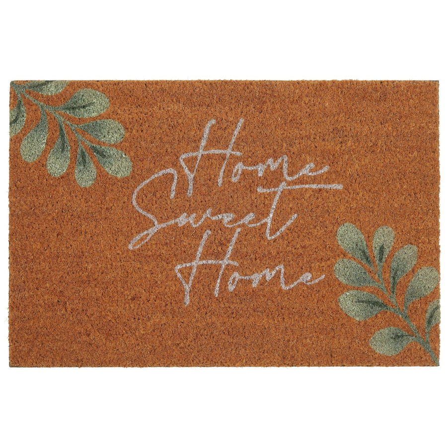 Mömax Fußmatte Home Sweet Home mit floralem Design in Beige Grün Braun, B/T: 60 x 40 cm - Bild 2