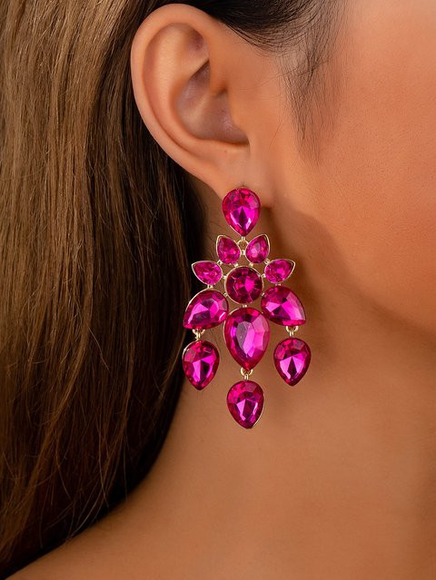 Ohrringe Roségold, Diamant, Kristall, Unisex - Bild 1