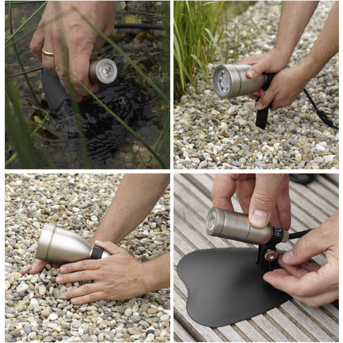 Heissner SMART LIGHT LED-Spot für Teich und Garten, 1 Watt, Warmweiß, Silberfarben - Bild 4