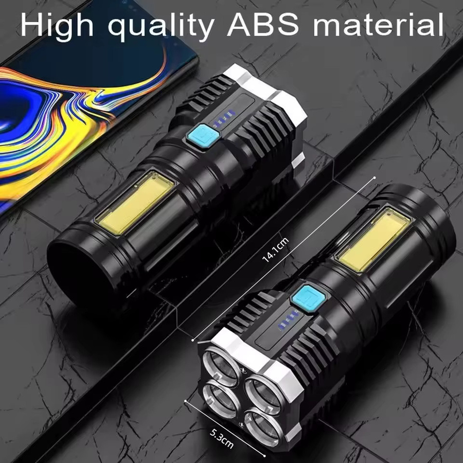 ESMARTER Mini LED Taucher Taschenlampe wiederaufladbar in Schwarz - Bild 5