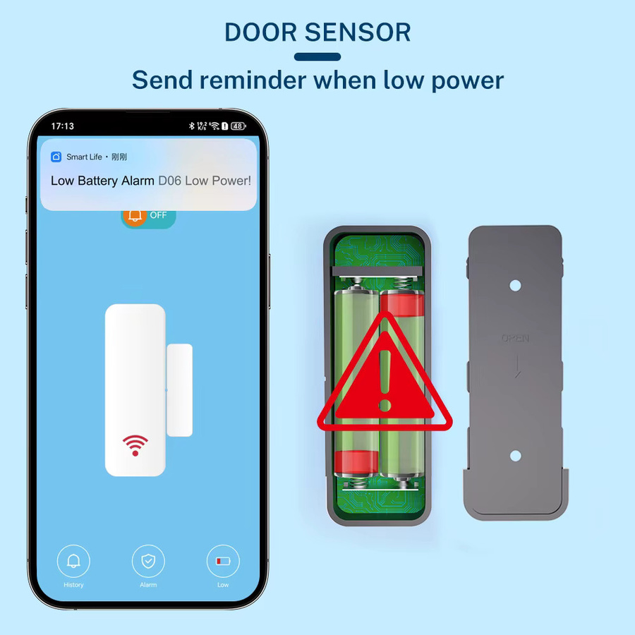 Tuya Zigbee 3.0 WiFi Tür- und Fenstersensor mit App-Steuerung kompatibel mit Smart Life, Yandex und Alexa - Bild 4