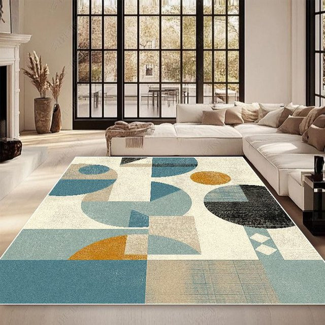 Karpetti Moderner Teppich mit geometrischem Design, rutschfest und waschbar, B/T: 80 x 160 cm, Mehrfarbig - Bild 1