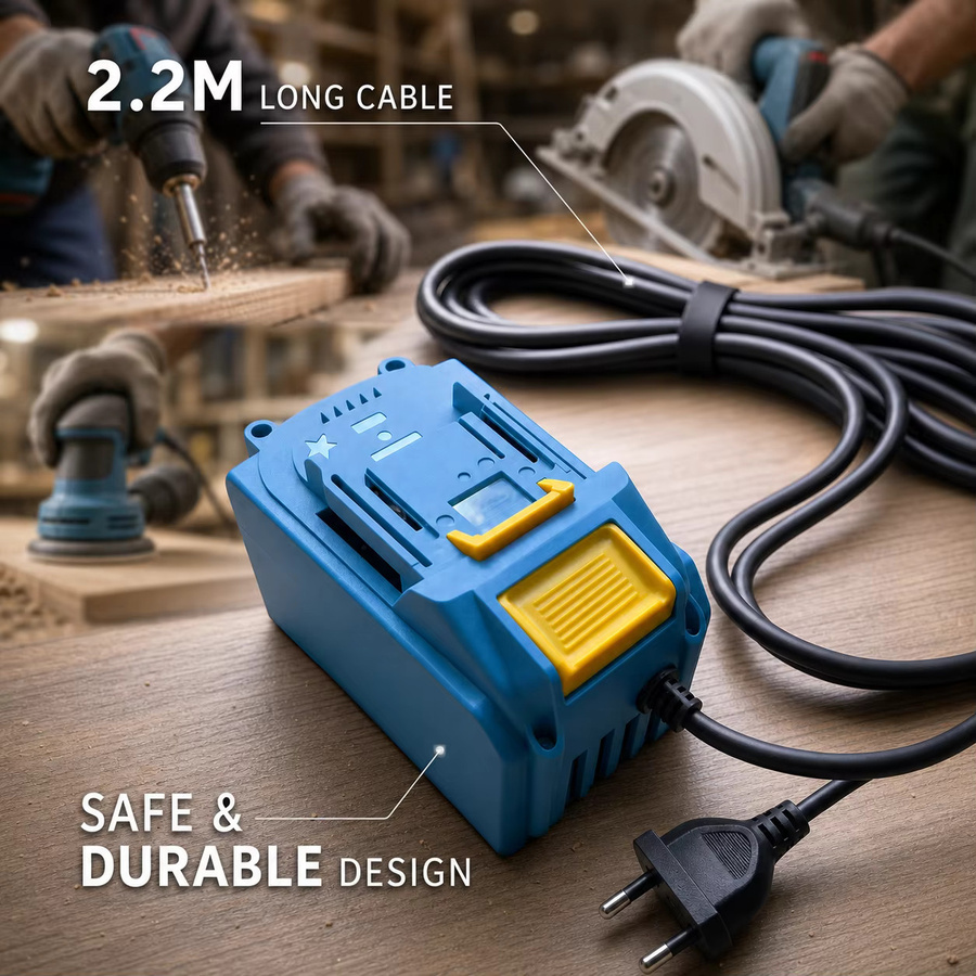 Makita 220V AC zu 20V DC Adapter für 18V Lithium-Batterie BL1830 Elektrowerkzeuge in Blau - Bild 2
