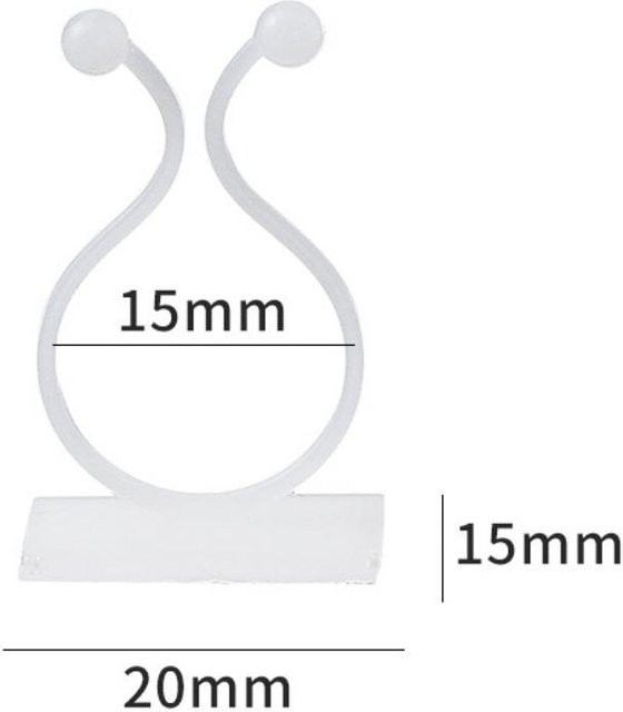 10er Set Pflanzenfixierer und Rankhilfe aus Kunststoff in Grün und Weiß für Wandmontage - Bild 1