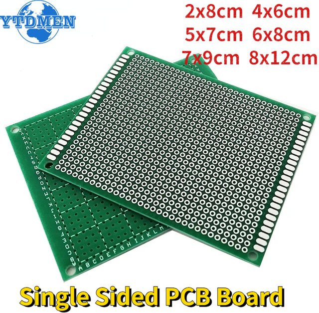 YTDMEN Prototyp PCB Board Set, einseitig, Grün, 10 Stück, B/T: 2 x 8 cm, 4 x 6 cm, 5 x 7 cm, 6 x 8 cm, 7 x 9 cm, 8 x 12 cm - Bild 1
