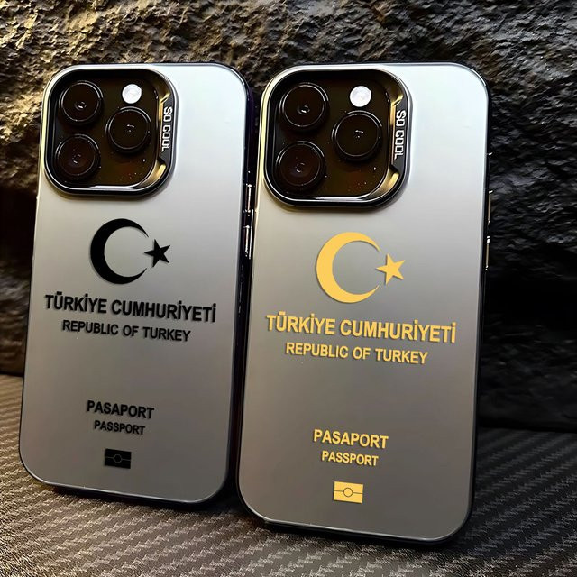Potdemiel Handyhülle im Türkei Reisepass Design für iPhone 11 bis iPhone 17 Pro Max, Matte Anti-Fall Rückseite - Bild 1