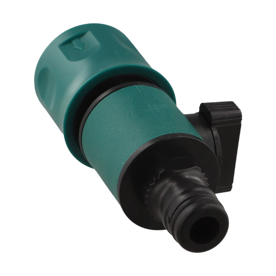 Vibratite Gartenschlauch Schnellkupplung mit Absperrventil und Flow Control aus Kunststoff - Bild 4
