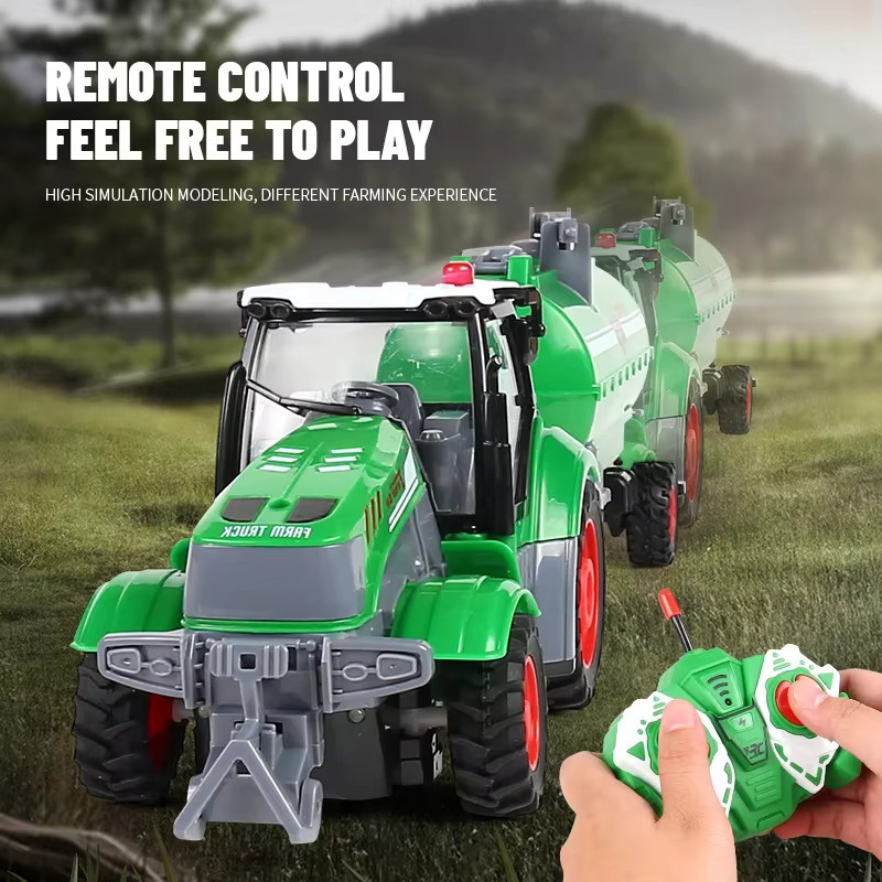 CONUSEA Bauernhof Traktor, RC Modell, 1:24, mit Anhänger - Bild 4