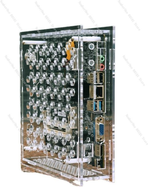 Kompaktes Mini-Acryl-Computergehäuse in Transparent für DIY-Motherboard und DC-Industriesteuerung - Bild 1