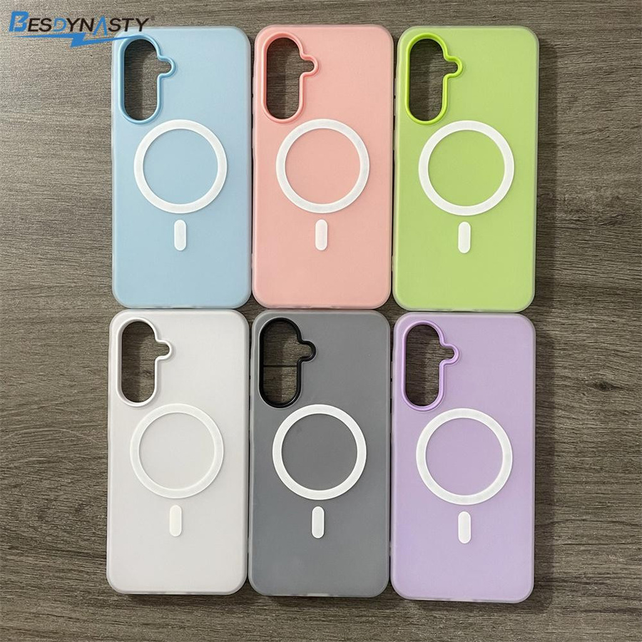 Magnetische 2-in-1 Handyhülle in Bonbonfarbe für Samsung Galaxy A-Serie (A17 5G, A16, A15, A26, A36, A56, A25, A35, A55, A54, A07, A06, A05, A05S) Matt Multicolor - Bild 1