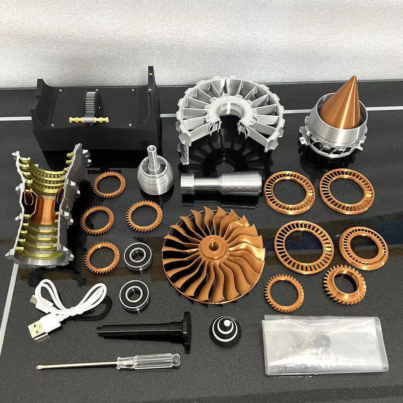 FZXF TR900 Aviation Turbofan Motor Modell DIY Modell Kit, Elektrisch - Bild 2