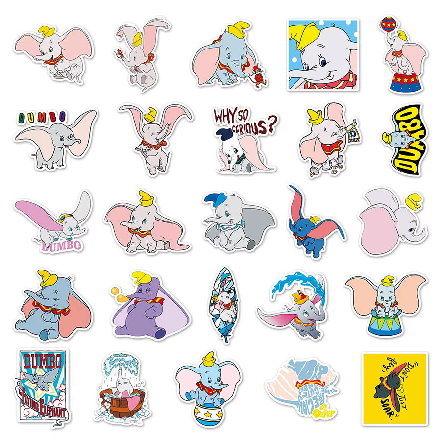 Disney Dumbo Cartoon Aufkleber, multicolor, 10-teiliges Set - Bild 2