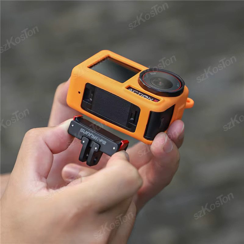 DJI Silikonhülle für Osmo Action 5 Pro in Orange mit Anti-Verlust-Umhängeband - Bild 3