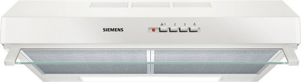 Siemens iQ300 LU63LCC20 Unterbau-Dunstabzugshaube in Weiß mit Abluft- und Umluftfunktion, B/T/H: 60 x 35 x 20 cm