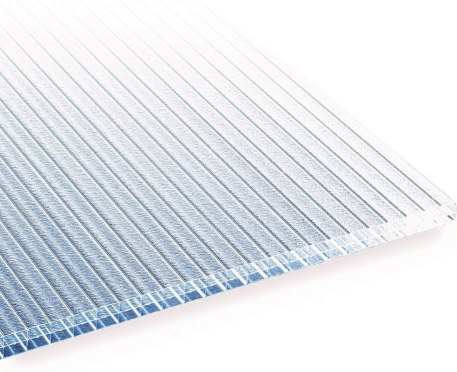 T&J Stegdreifachplatte Plus-Polyclear Eiskristall aus Polycarbonat, transparent, B: 7000 cm, H: 98 cm, Tiefe: 1,6 cm - Bild 1
