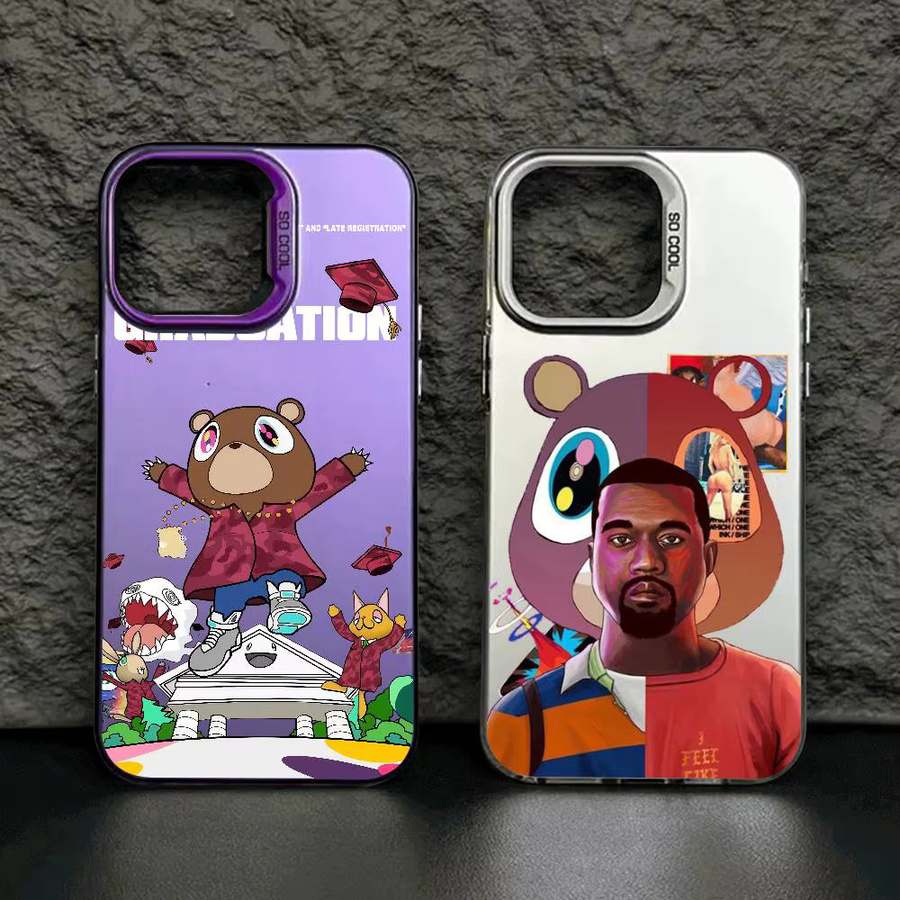 Kanye West Album Handyhülle in Silber für iPhone 11 bis iPhone 17 Pro Max Plus Matte stoßfeste Schutzhülle - Bild 1