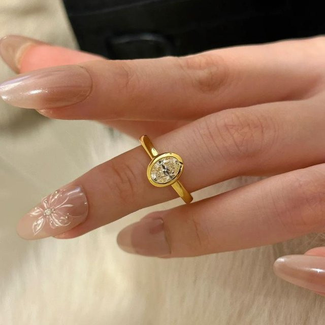 Lucky Star Jewelry Ring, Gold, Kupfer, Zirkonia, Damen - Bild 1