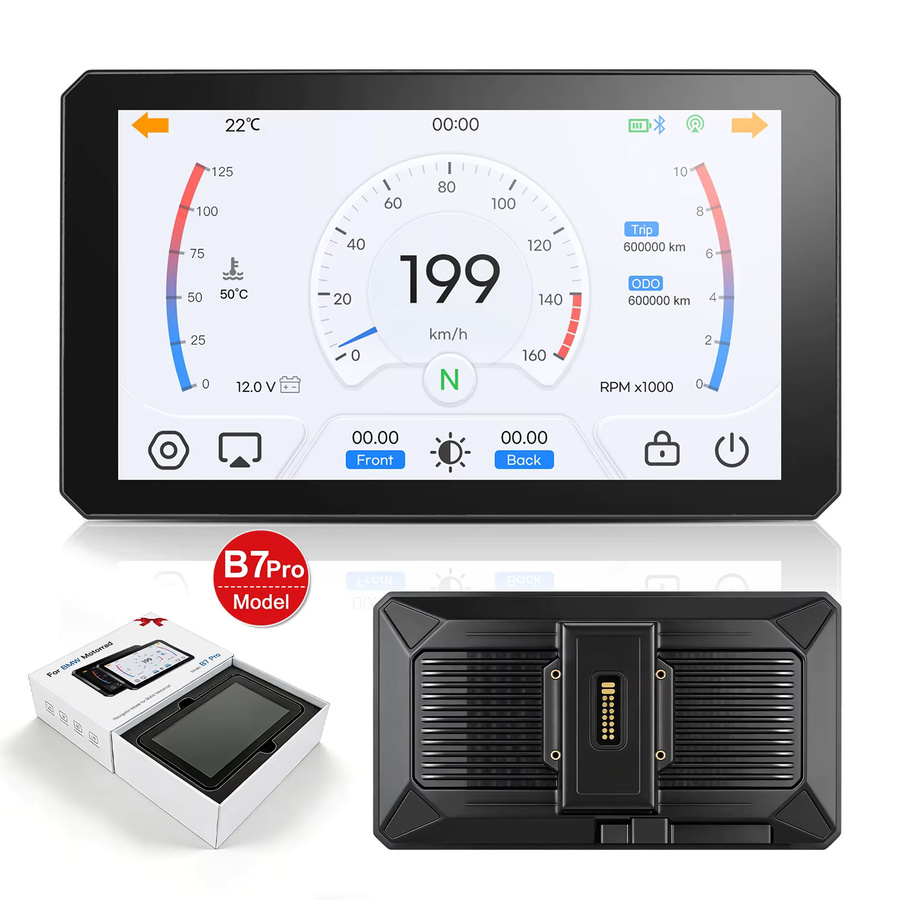 IYING 7 Zoll Motorrad Navi mit Magic Wheel Steuerung, Wireless CarPlay und Android Auto Display, IP68 wasserdicht, Schwarz, kompatibel mit BMW R1200GS R1250GS R1300GS S1000XR - Bild 8
