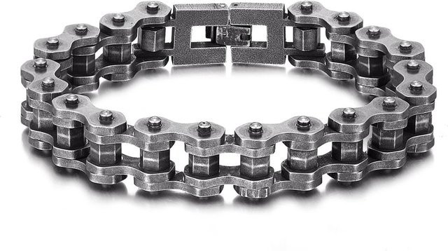 YULIN Armband Gliederkette, Edelstahl, Silber, Herren, 19cm - Bild 1