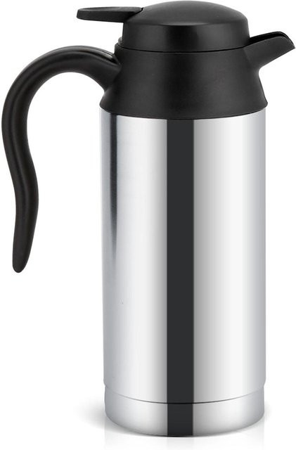 mfySpace Elektroauto Wasserkocher aus Edelstahl in Schwarz mit 750 ml Fassungsvermögen für 12V - Bild 1