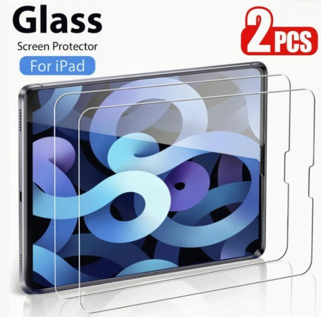 2 Stück Displayschutzfolien aus gehärtetem Glas für Apple iPad Modelle, transparent - Bild 1