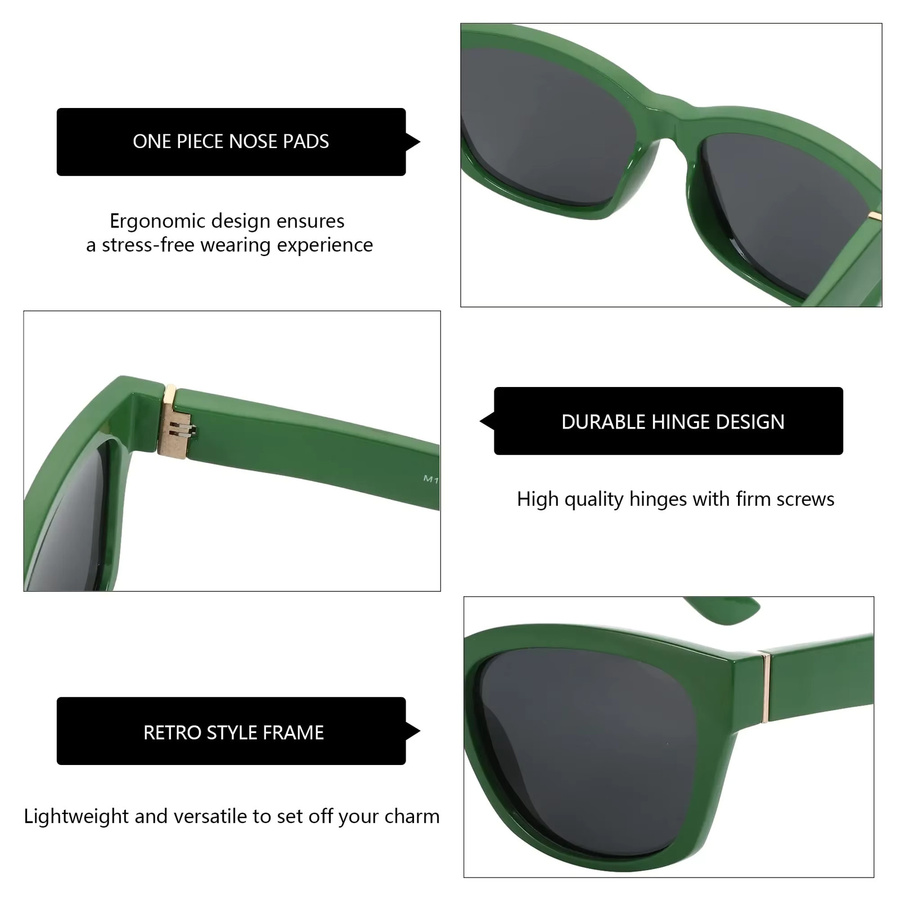 BLUEMOKY Cat-Eye-Sonnenbrille, Vollrand, grün, Damen, Kunststoff - Bild 3