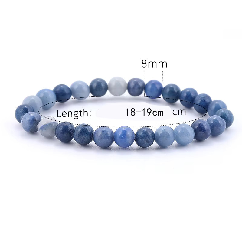 SANSWL Armband, blauer Aventurin, 8 mm, Damen und Herren - Bild 2