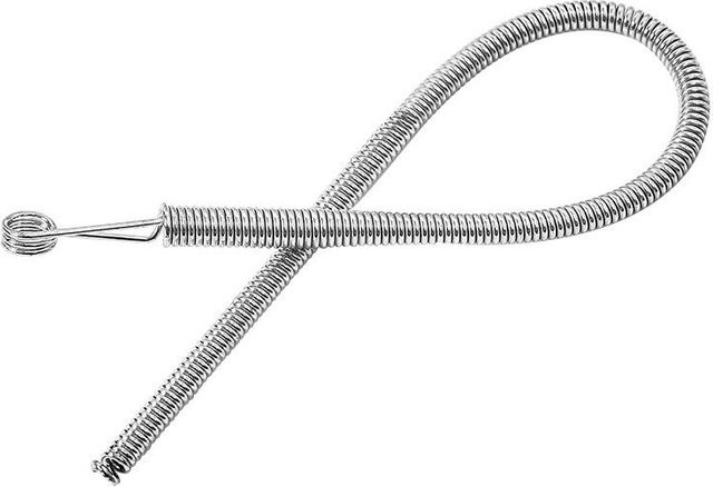 Handgefertigtes flexibles Feder-Einfädelwerkzeug aus Metall in Weiß und Silber für Ösen, Schnürsenkel und Gummibänder - Bild 1