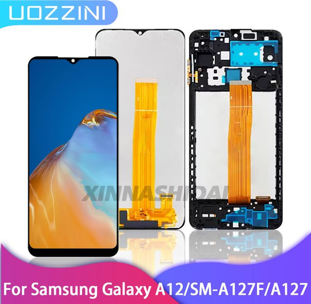 Samsung Galaxy A12 LCD Display mit Touchscreen Digitizer Glas Baugruppe in Schwarz 6,5 Zoll - Bild 1